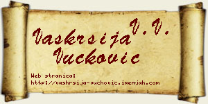 Vaskrsija Vučković vizit kartica